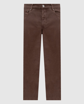 Brunello Cucinelli Brown jeans with logo M277PD3210