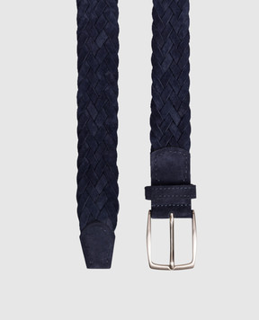 ISAIA Blue suede braided belt FB0047PLF40