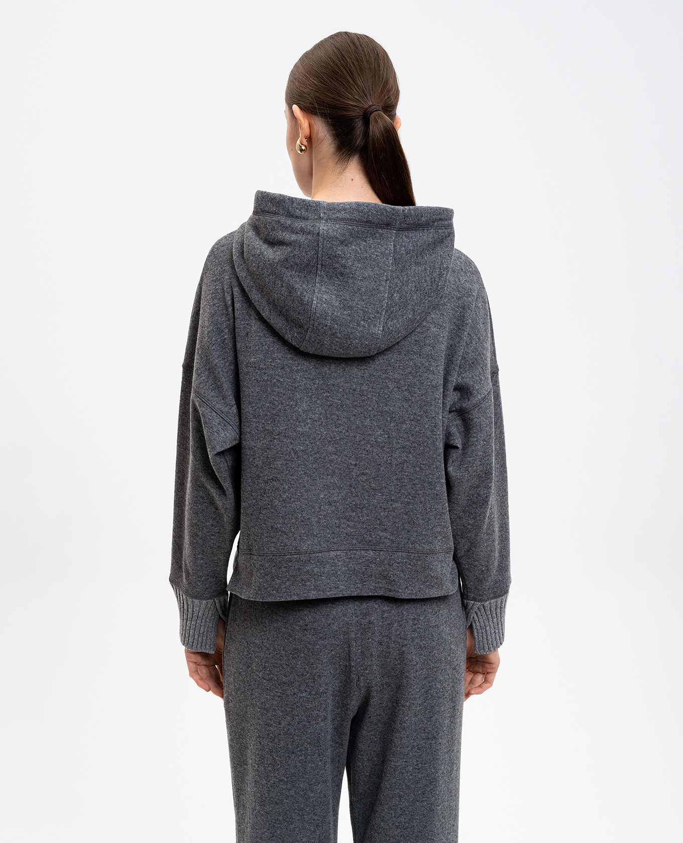 

Grey DAMLA cashmere hoodie MooRER