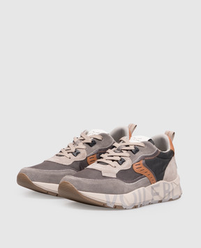 Voile Blanche Gray combined sneakers CLUB01 with patch 2017465161B03