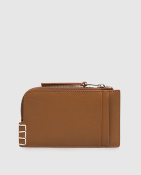 JW Anderson Brown leather cardholder Loafer AC0437LA0224