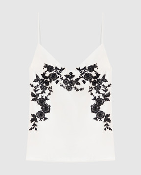 Ermanno Scervino White top with lace D482L319APXZV