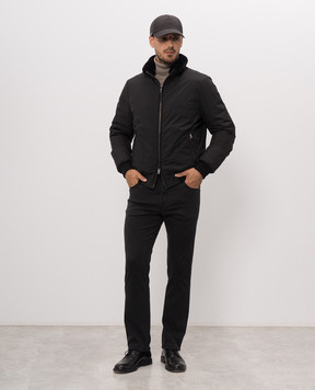 MooRER BELLATI black down jacket with fur BELLATISTP
