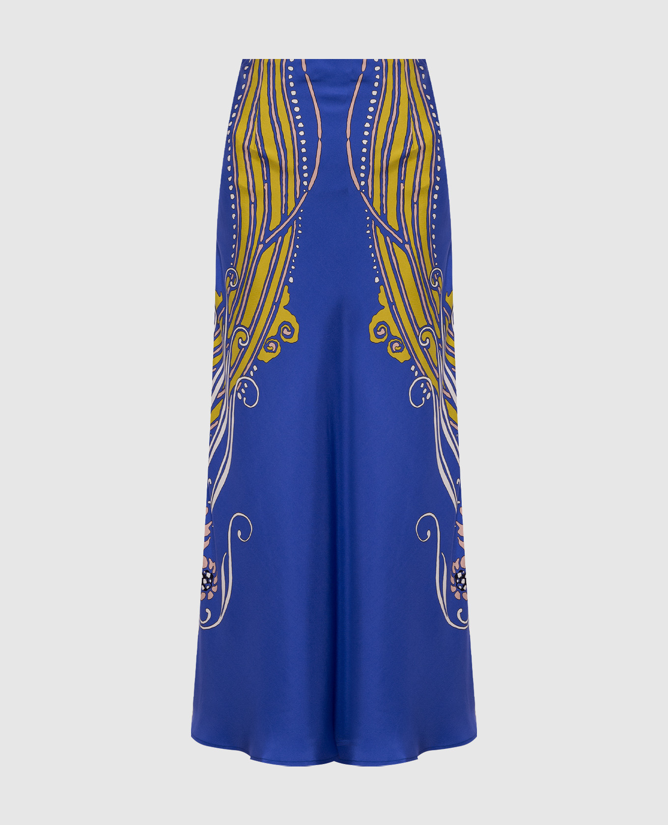 

Blue printed silk maxi skirt La DoubleJ