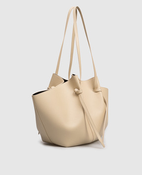 YUZEFI Beige leather tote bag MOCHI LARGEMOCHI