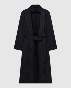 Carven Black insulated raincoat with silk 6262K21052