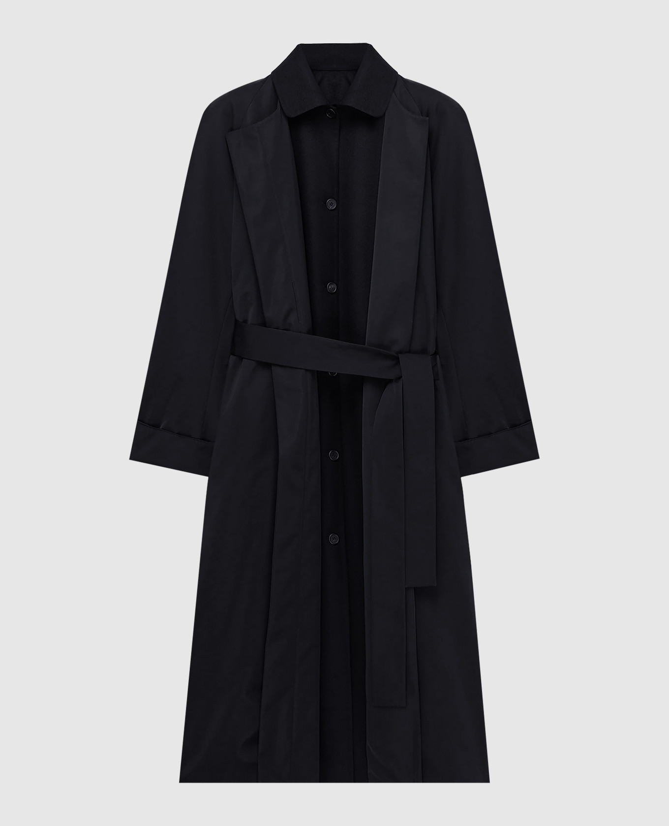 Black insulated raincoat with silk Carven