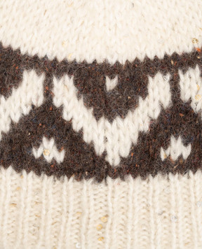 Peserico Beige alpaca wool hat S36231F03G9243