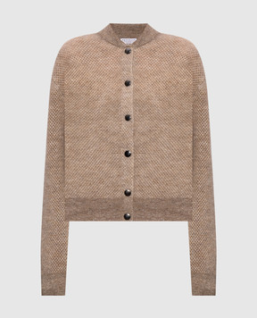 Brunello Cucinelli Brown wool cardigan with lurex MGG270506P