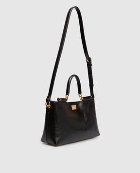 Dolce&Gabbana Vittoria black leather bag with logo BB7896AZ000