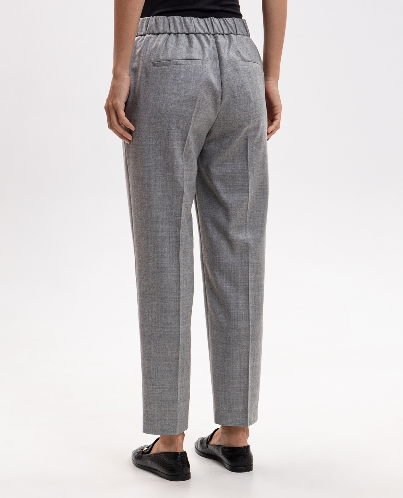 Gray wool pants Peserico 4