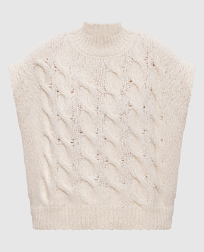 Peserico White alpaca wool vest S93119F0309193