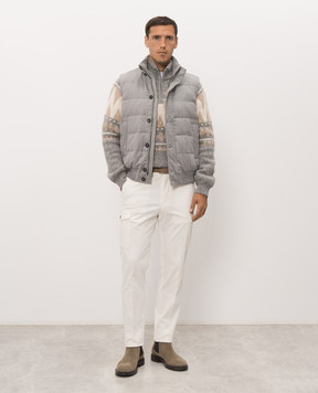 Peserico Grey wool down vest R53086B2710