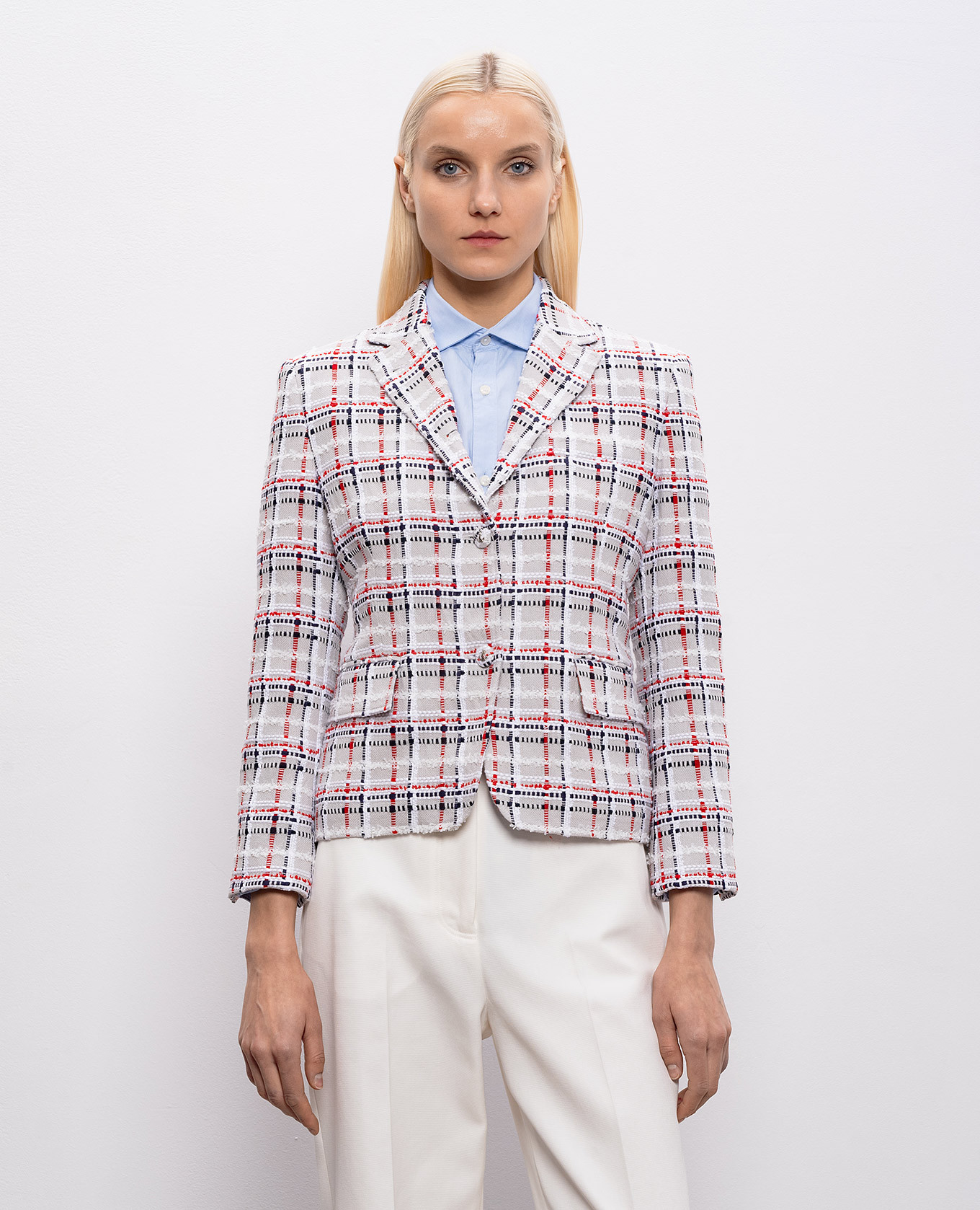 Gray tweed jacket with wool Thom Browne 3