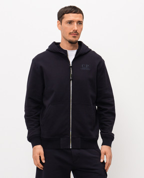 C.P. Company Blue sports jacket with logo embroidery MSS025A005086W