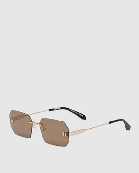 Off-White Independance gold sunglasses OERI151F25MET001