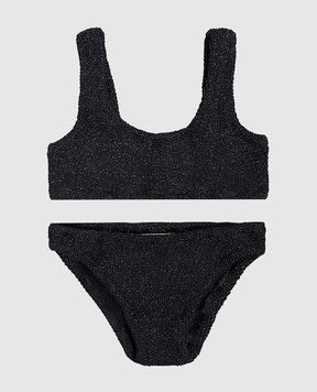 MC2 SAINT BARTH Baker children's black swimsuit with lurex BAK000200032L