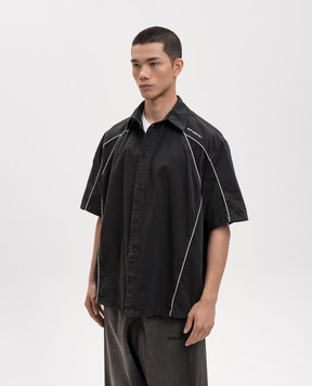Off-White Black shirt with logo embroidery 44XGG01IS26F001