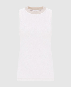 Peserico Beige ribbed T-shirt A08506J0B5669