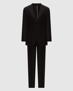Enrico Mandelli Black wool and cashmere suit A9AL035804