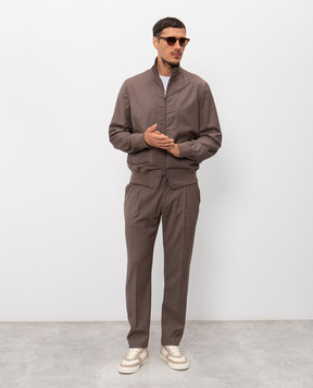 CAPOBIANCO Brown wool tracksuit 20M463UN0020M808UN0060