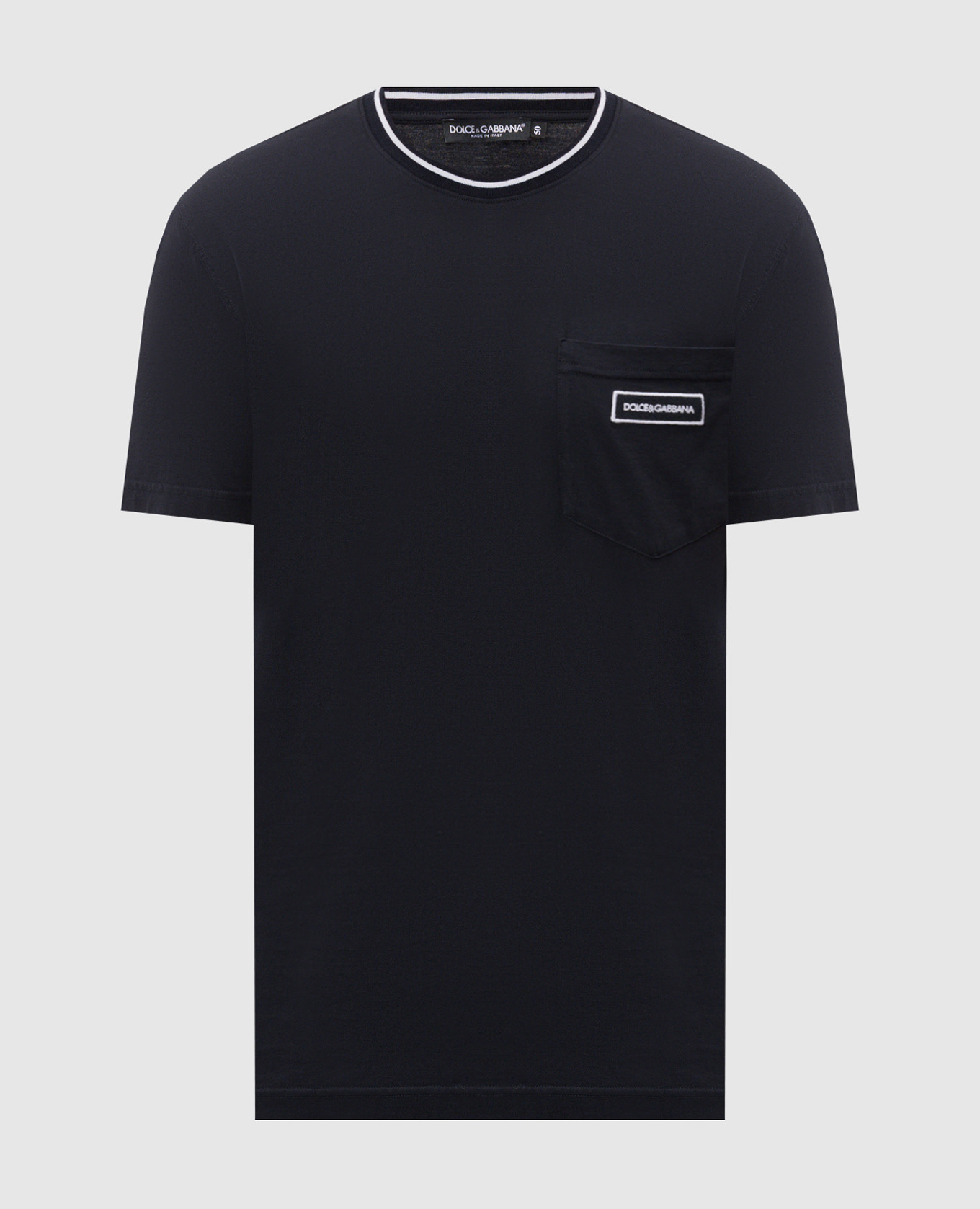Blue t-shirt with logo patch