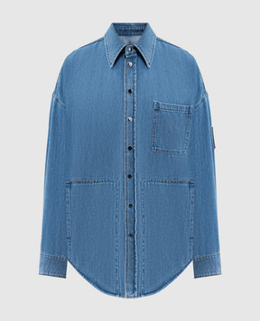 Missoni Blue denim shirt with logo patch DS26SJ0NBW00ZB