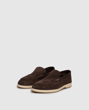 Enrico Mandelli Brown suede loafers YACHTS5722