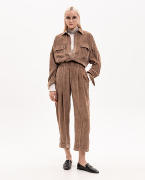 Brunello Cucinelli Brown corduroy pants MP547P9274