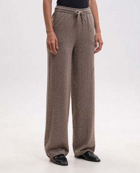 Simonetta Ravizza Brown Alicante cashmere pants F06KN110T10