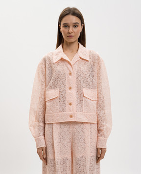 Ermanno Scervino Pink lace jacket D482I354EQF
