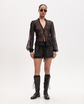 Ann Demeulemeester Rhea black blouse with silk B0014006FA735