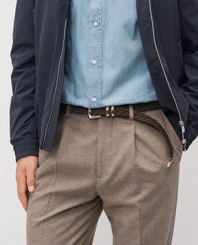Brunello Cucinelli Brown suede belt MAURP253