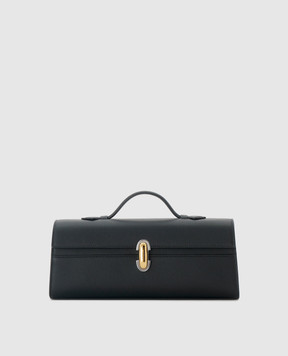Savette Symmetry black leather clutch H01426