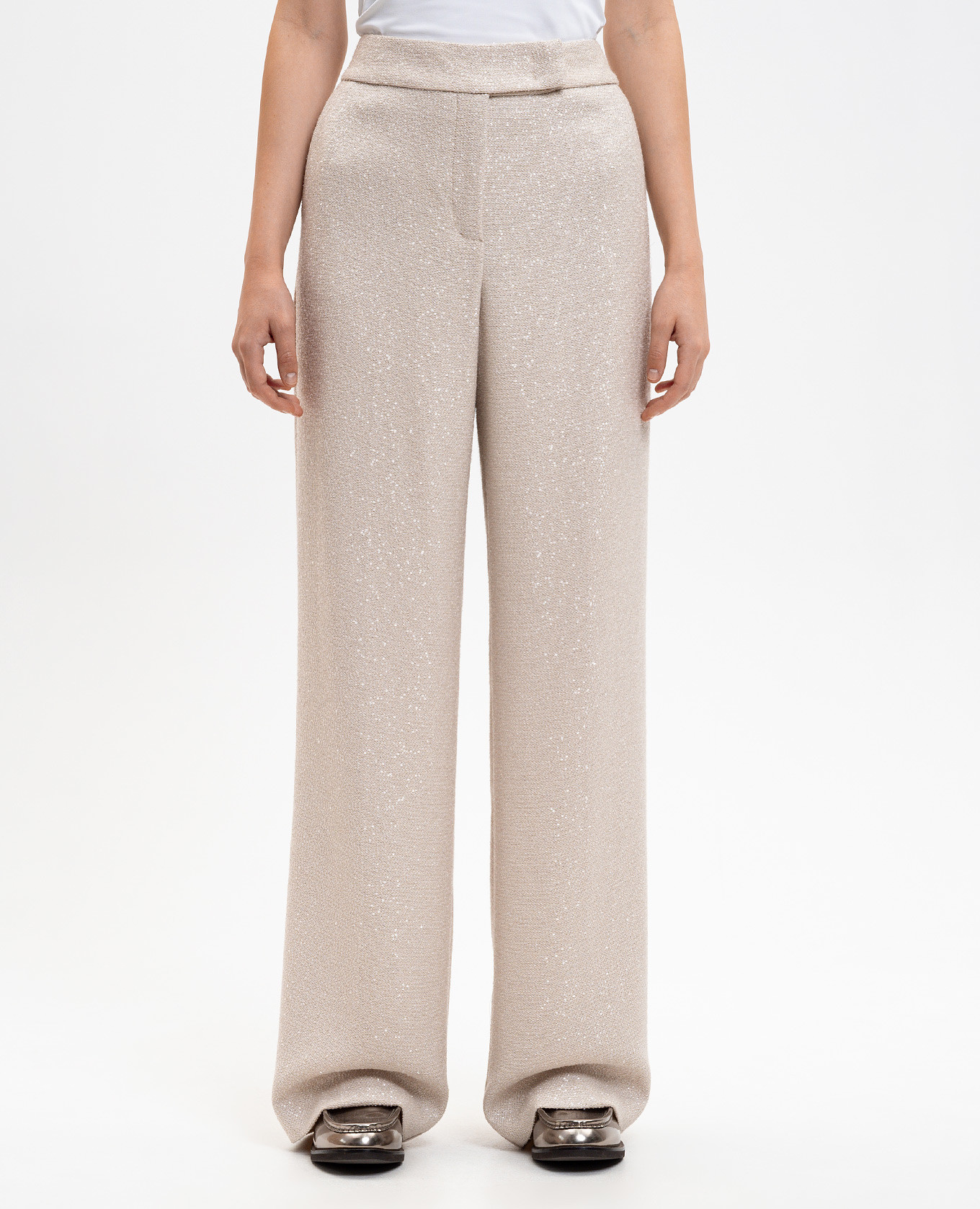 Beige wool pants Peserico 3