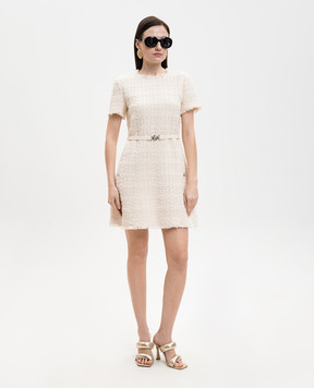 Versace Beige tweed check dress 10226181A16514