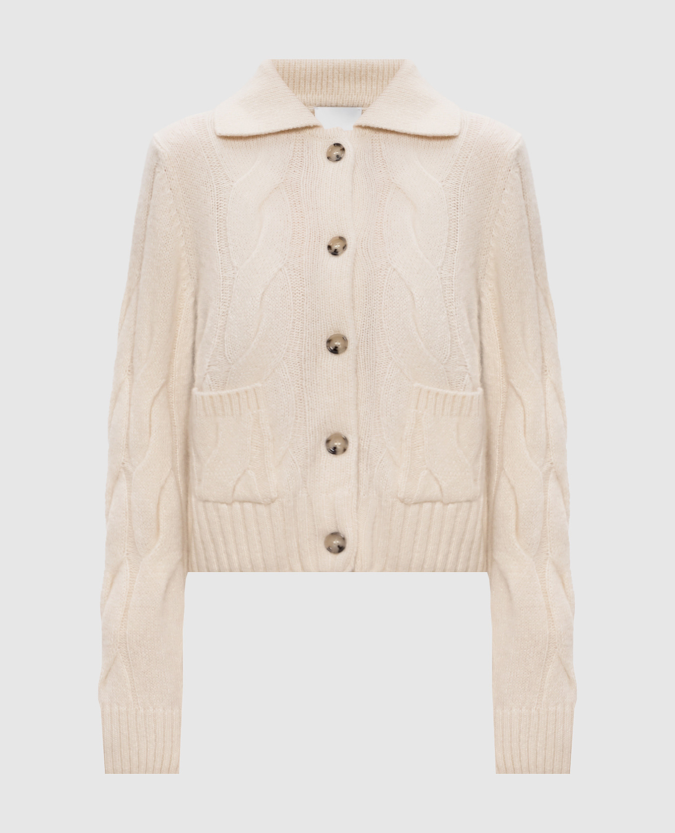 

Beige cashmere and silk patterned cardigan Allude
