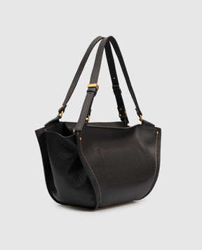 Gianni Chiarini Bloom black leather tote bag BS12226RNGDBLTU