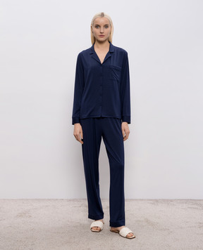 Dore & Rose Blue pajamas with logo patch TENCELPJSET