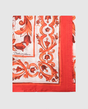 Dolce&Gabbana Cotton pareo with branded print O4A01JONO20