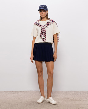 Sporty & Rich Blue pleated skirt SK01285326BL106