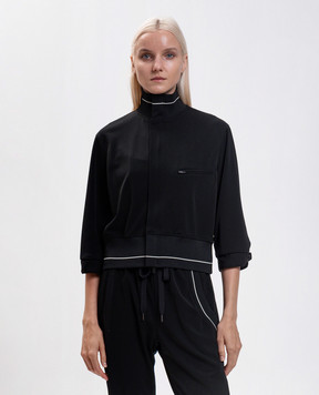 Y`S Yamamoto Black sports jacket with contrast stripes YVY03529