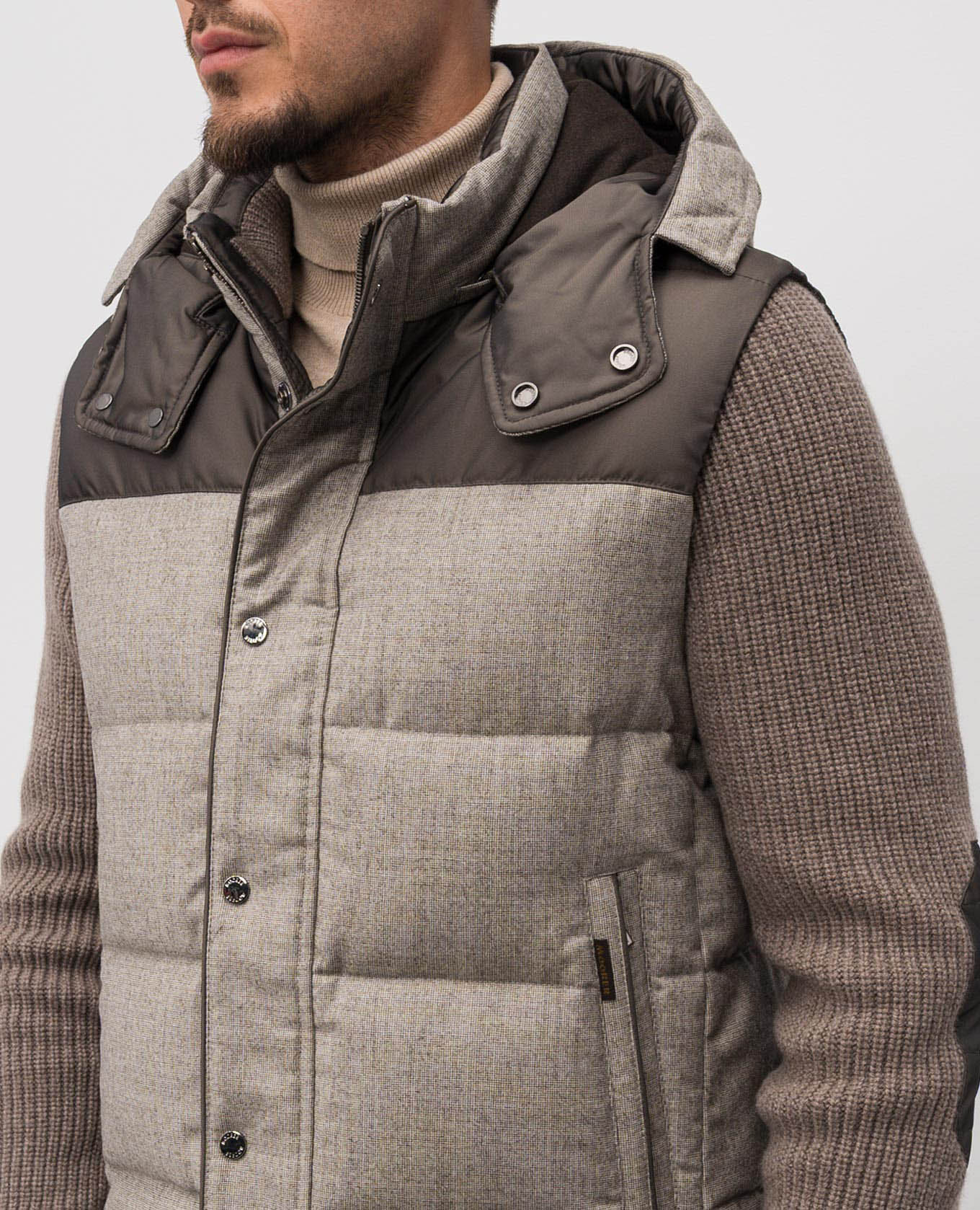 

Brown BENSO wool down jacket MooRER