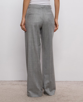 Peserico Gray wool pants with lurex A0406703359