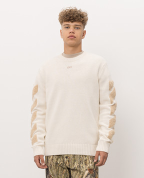 Off-White Ivory wool sweater 44MHE087F26K002