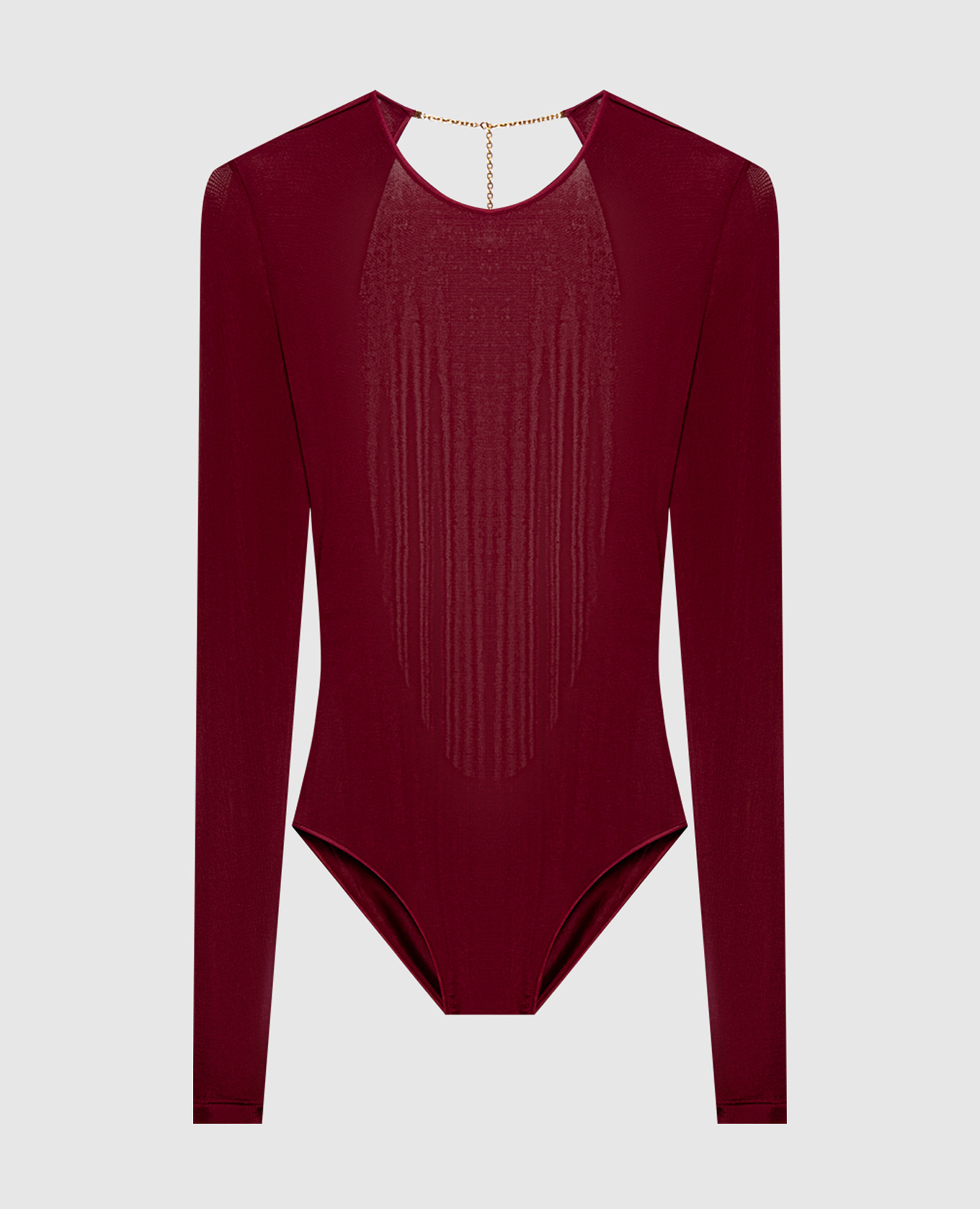 Burgundy bodysuit with Cassandre pendant