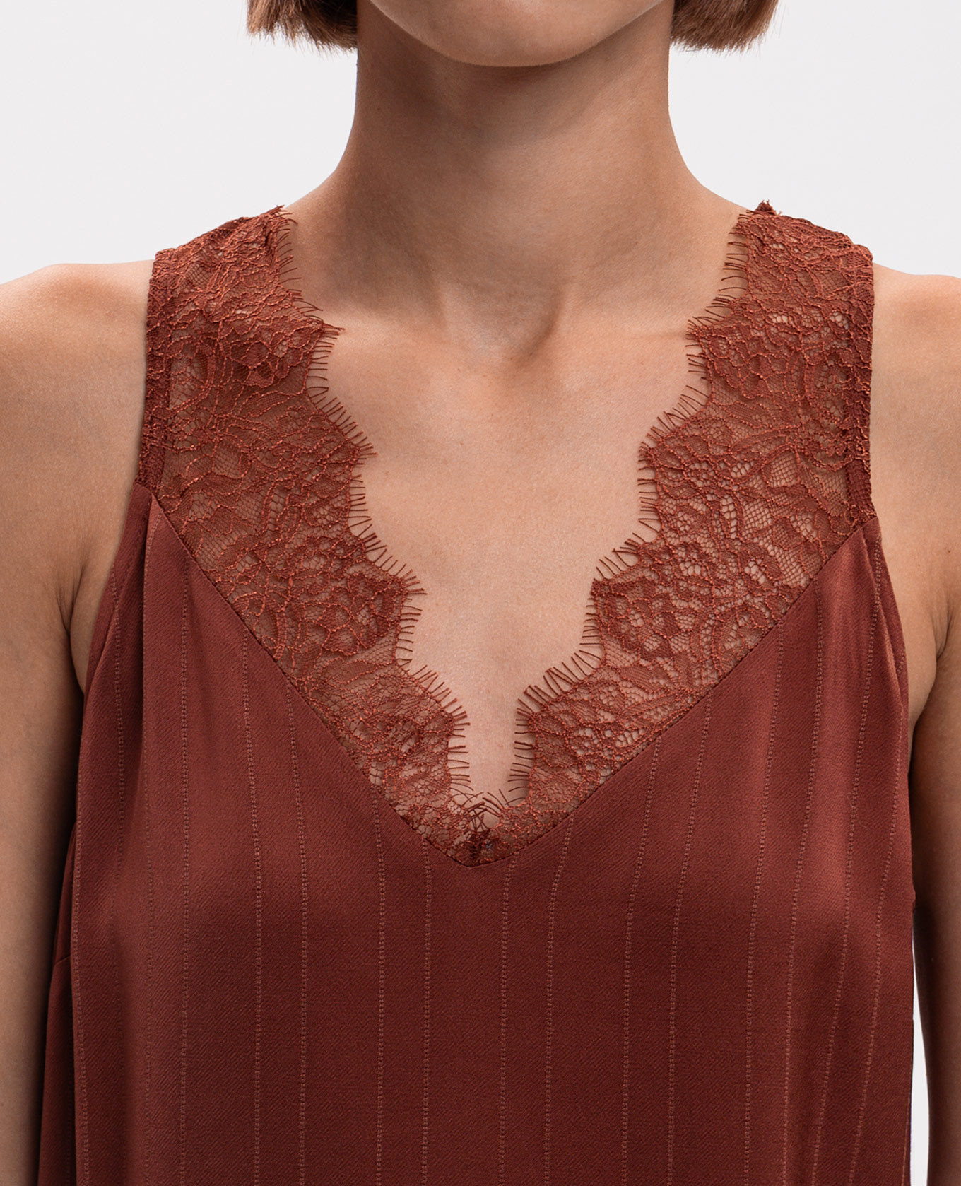 Brown top with lace Twinset 5