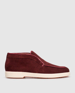 Santoni Burgundy suede deserts WUYA71789TISNORB