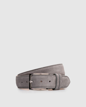 Cashmere&Whiskey Gray suede belt SUEDE