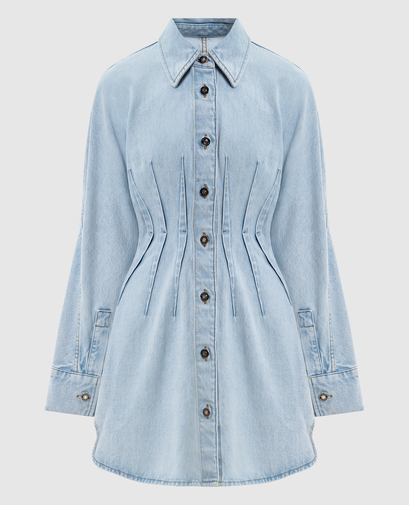 

Blue denim mini dress with logo Givenchy, Light blue